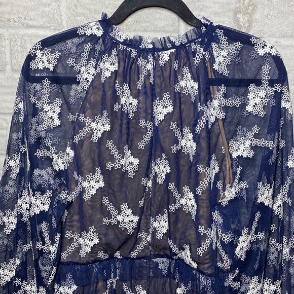 NWT MSRP $398 BCBGMaxAzria Daisy Mesh Dress Women's Size Large - Picture 11 of 13